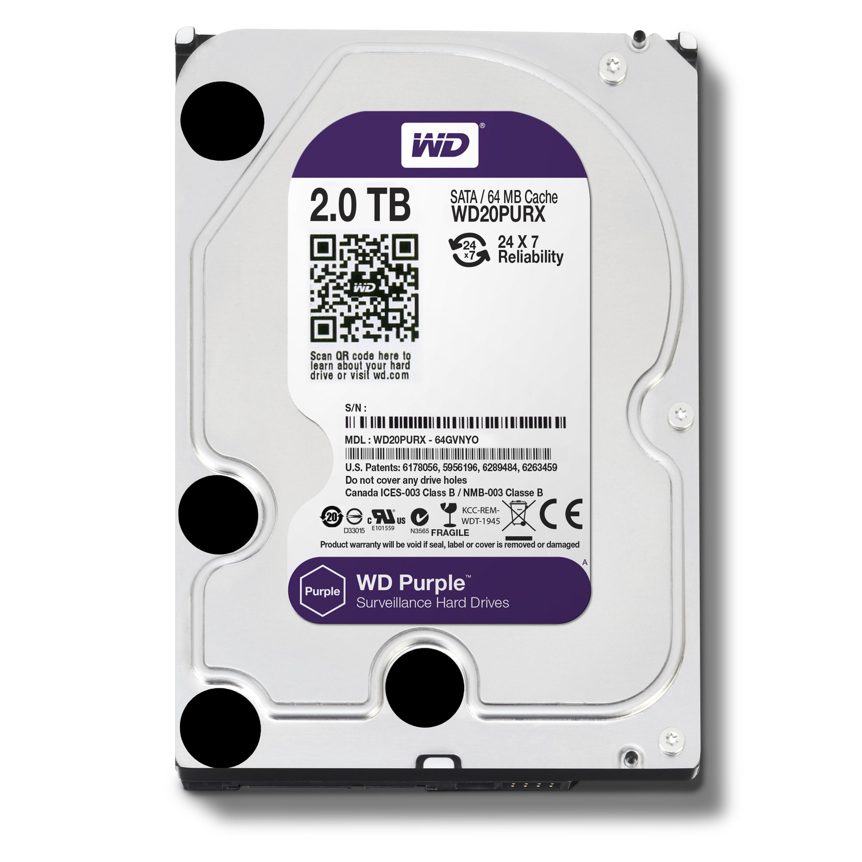 DISCO DURO WESTERN DIGITAL PURPLE 2TB