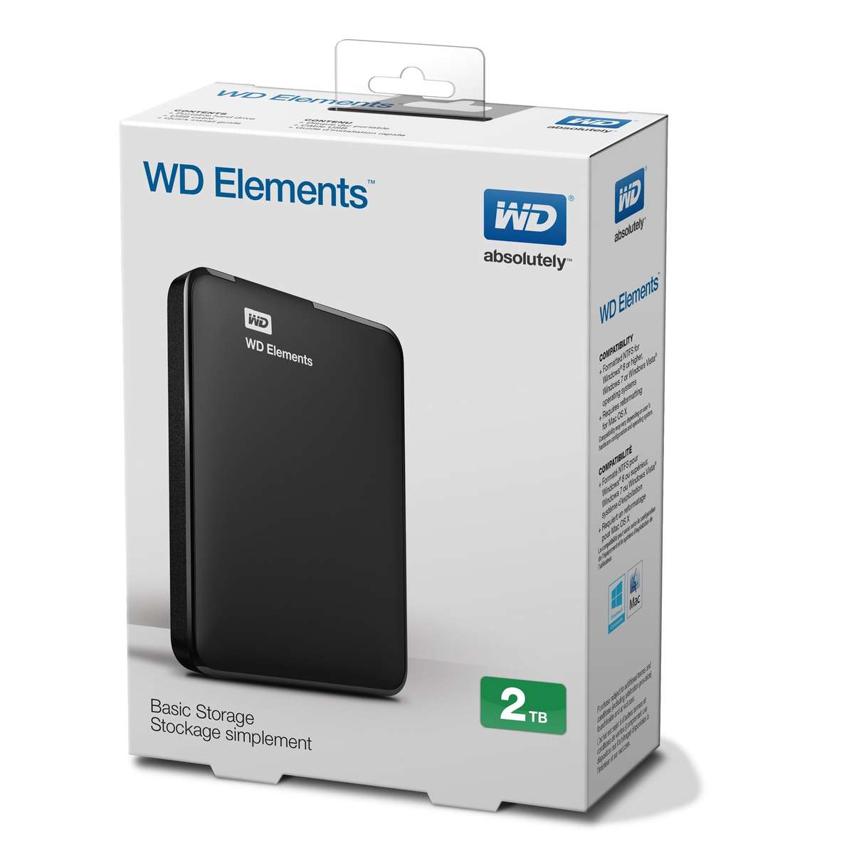 DISCO EXTERNO WESTERN DIGITAL ELEMENTS 2TB