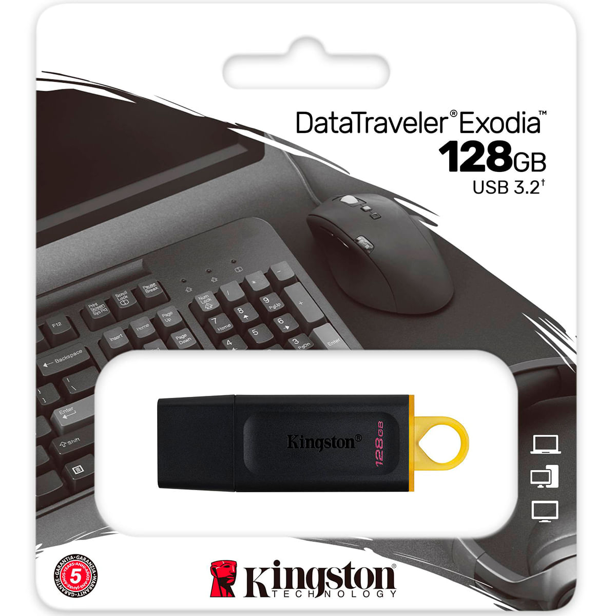 PENDRIVE KINGSTON DATATRAVELER EXODIA DTX USB 3.2 128GB NEGRO