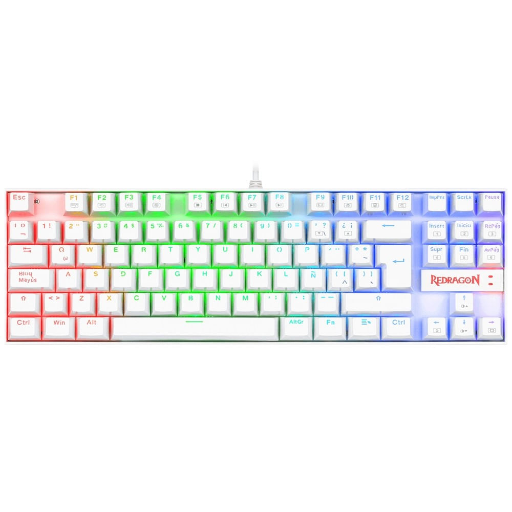 TECLADO REDRAGON KUMARA K552 MECÁNICO RGB BLANCO