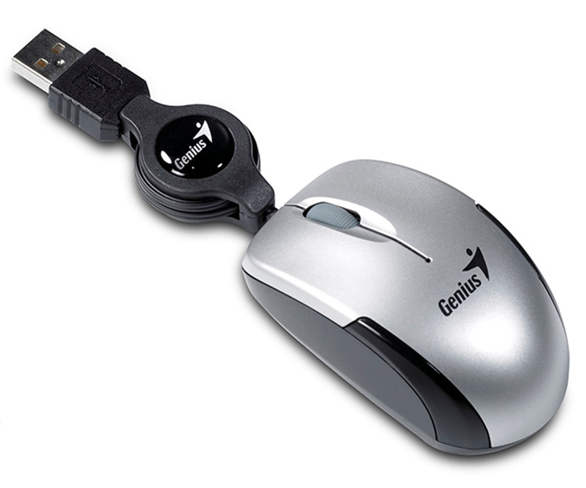 MOUSE GENIUS MICRO TRAVELER USB PLATEADO