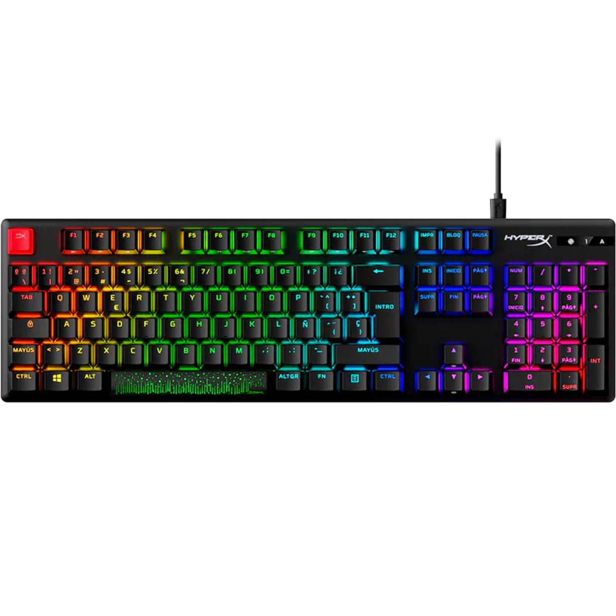 TECLADO HYPERX ALLOY ORIGINS PBT MECÁNICO RGB