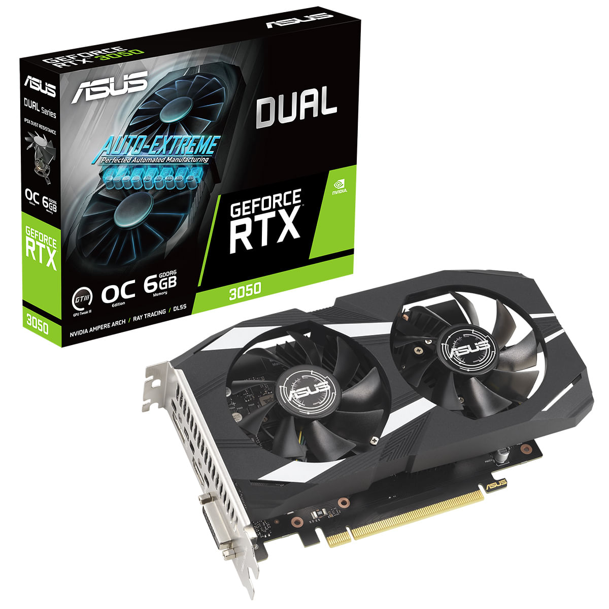 PLACA DE VIDEO ASUS GEFORCE RTX 3050 DUAL OC 6GB