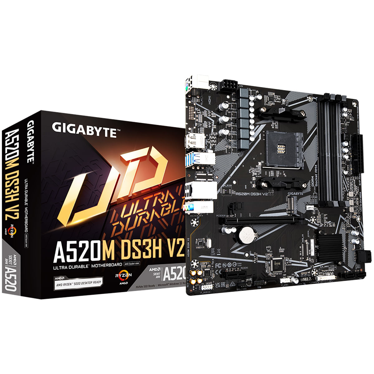 MOTHERBOARD GIGABYTE UD A520M DS3H V2 DDR4 AM4