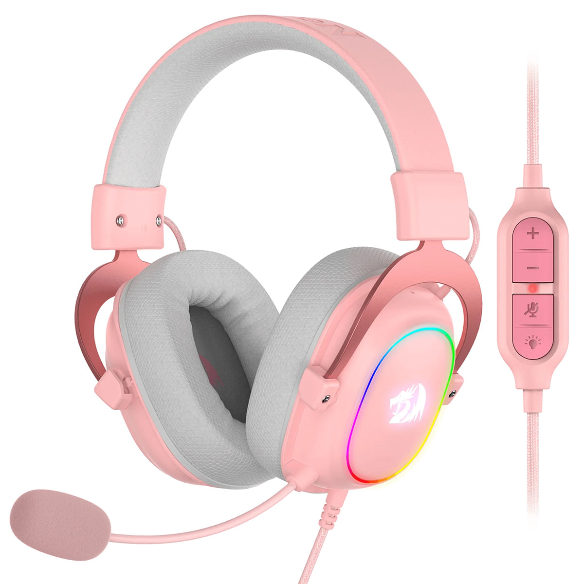 AURICULAR REDRAGON ZEUS X RGB ROSA