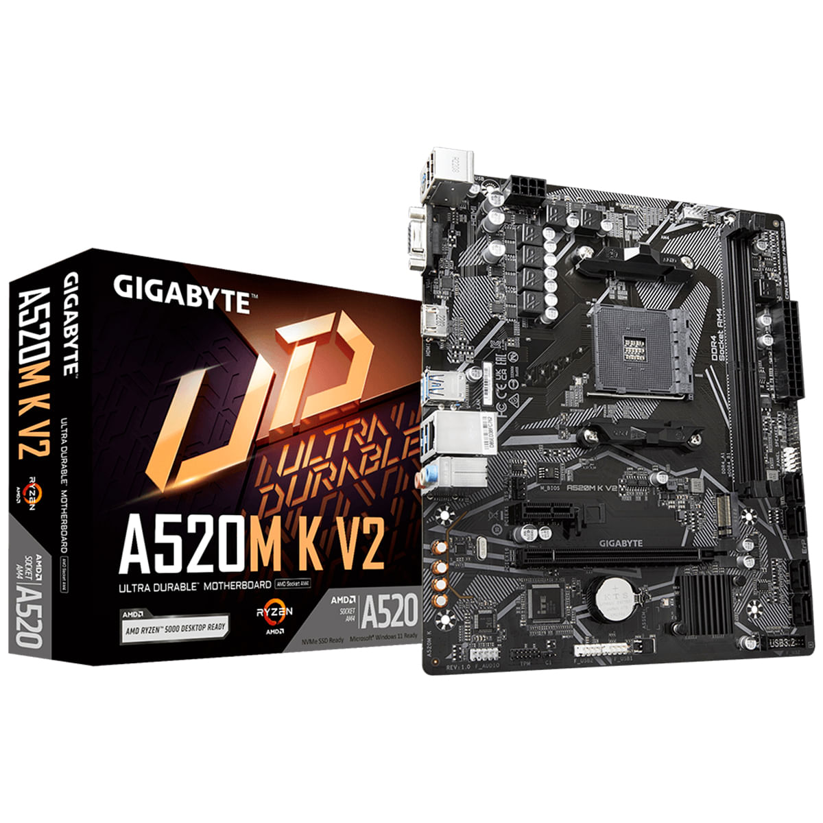 MOTHERBOARD GIGABYTE A520M-K V2 DDR4 AM4