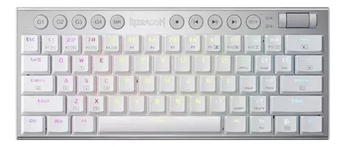 TECLADO REDRAGON HORUS MINI K632 MECÁNICO RGB BLANCO