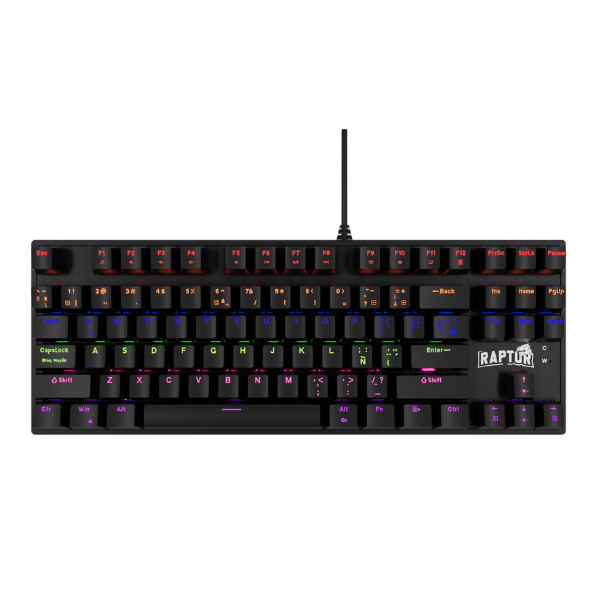 TECLADO RAPTOR FIRECLAW M87 RETROILUMINADO OUT RED