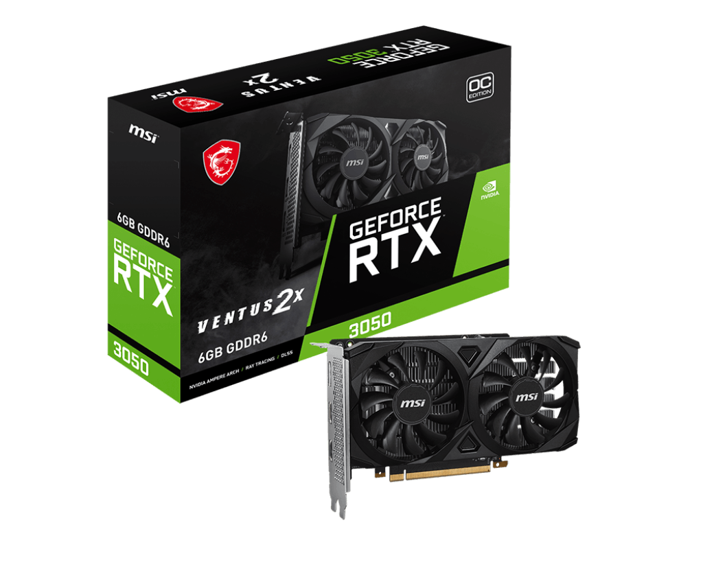 PLACA DE VIDEO MSI GEFORCE RTX 3050 VENTUS 2X OC 6GB