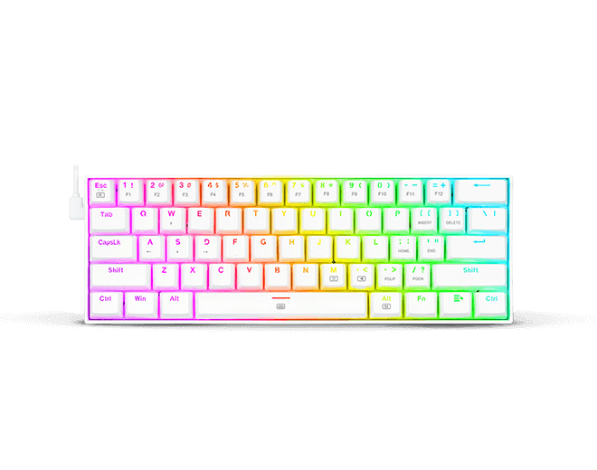 TECLADO REDRAGON DRAGONBORN K630 MECÁNICO RGB BLANCO