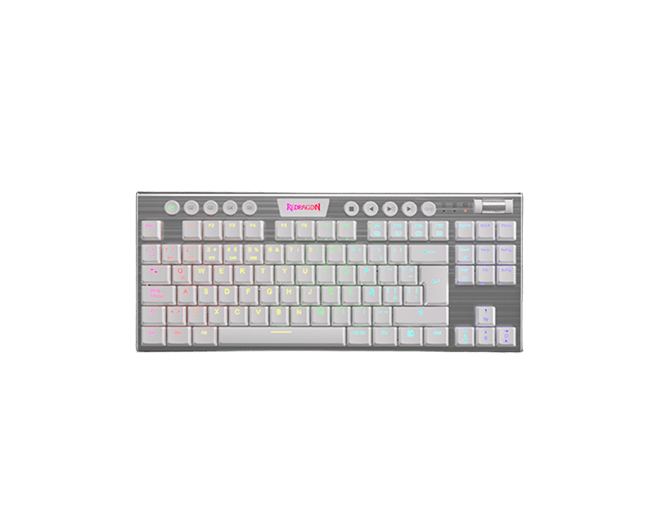 TECLADO REDRAGON HORUS K621 TKL MECÁNICO BLANCO