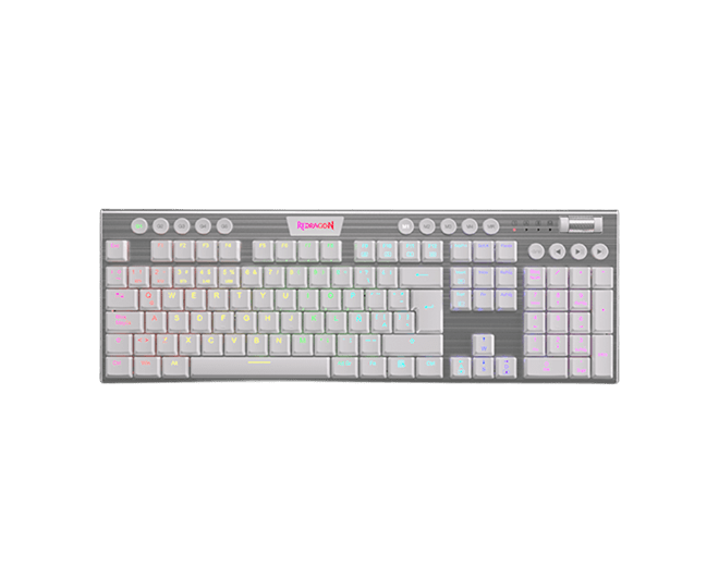 TECLADO REDRAGON HORUS K619 MECÁNICO RGB WHITE