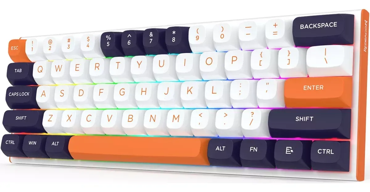 TECLADO REDRAGON FIDD K683WBO MECÁNICO RGB