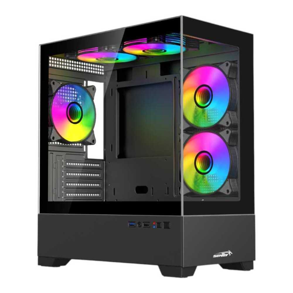 GABINETE SENTEY H30 GS-6130 ARGB 5 FAN BLACK