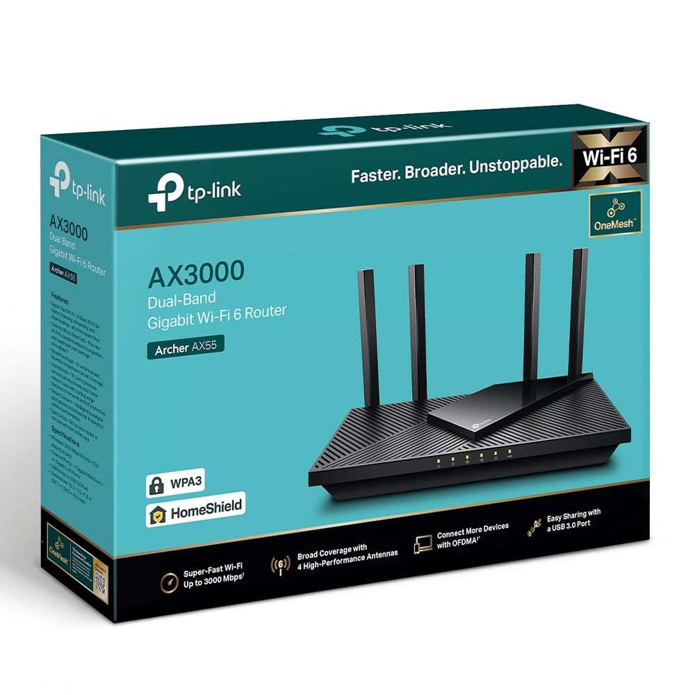 ROUTER TP-LINK ARCHER AX55 AX3000 DUAL BAND