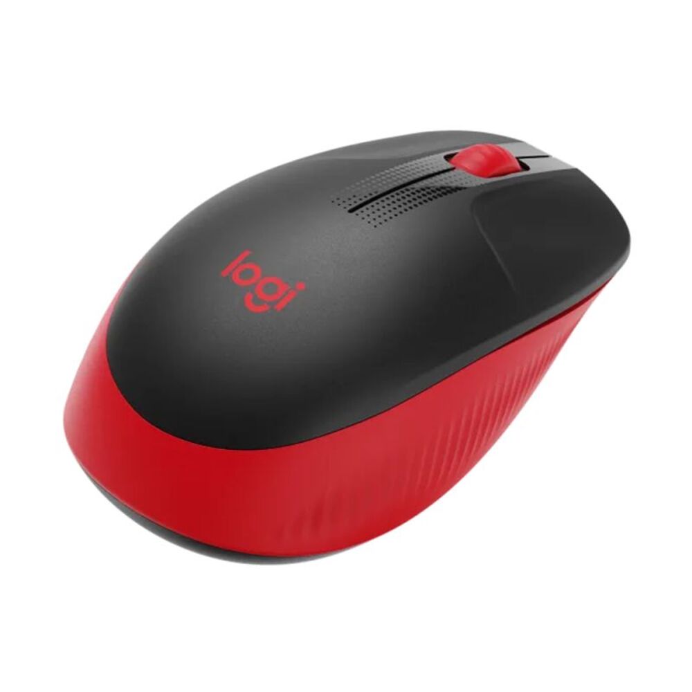 MOUSE LOGITECH M190 INALÁMBRICO NEGRO Y ROJO