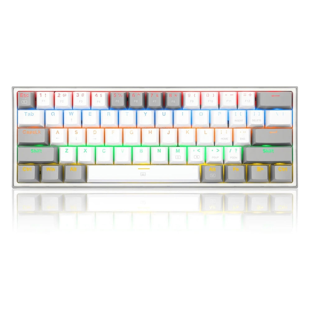 TECLADO REDRAGON FIZZ K617 GRAY MECÁNICO RGB