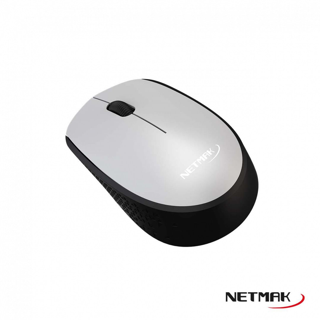 MOUSE NETMAK NM-M680 INALÁMBRICO GRIS
