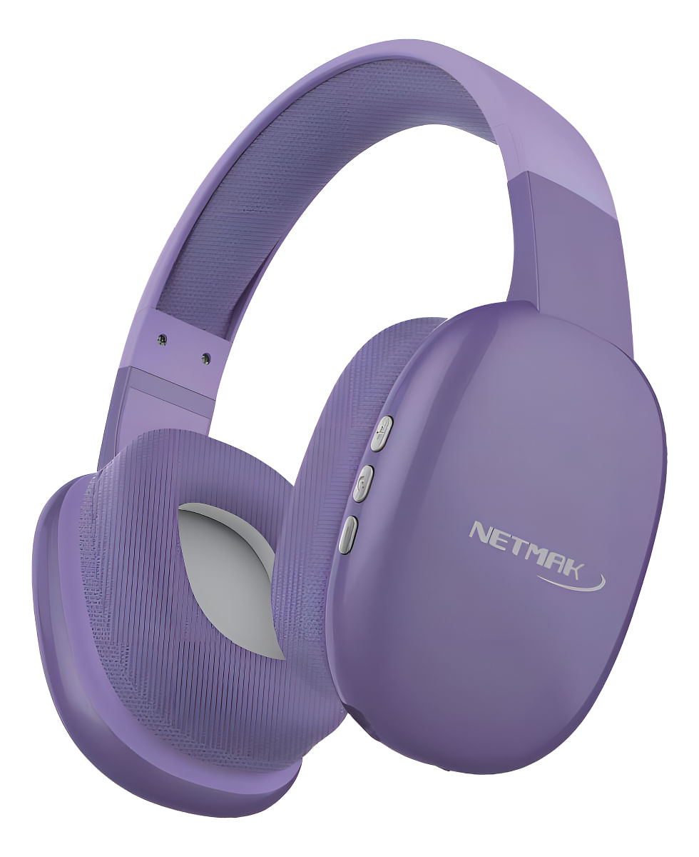 AURICULAR NETMAK NM-VOLT DUAL BT VIOLETA