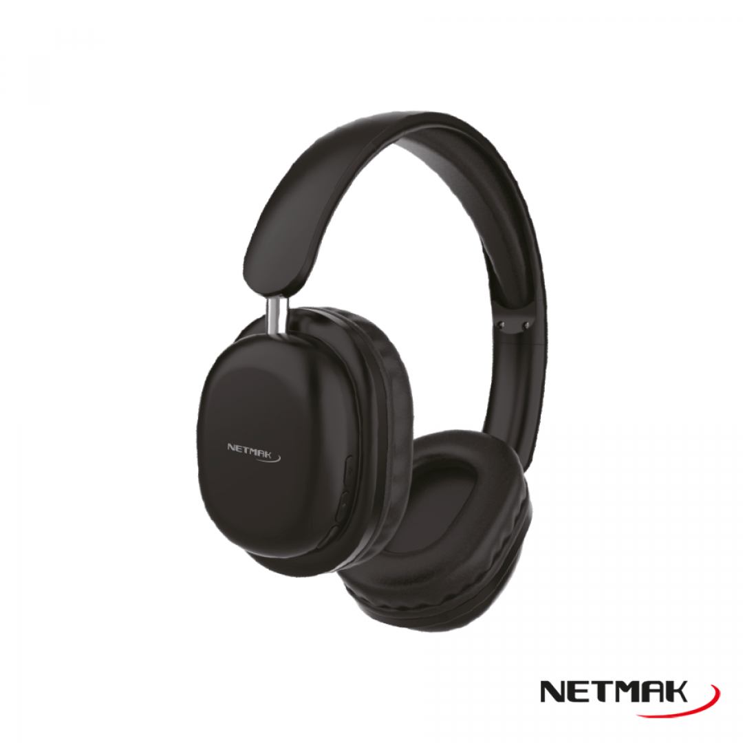 AURICULAR NETMAK NM-LIVE PLEGABLE BT NEGRO