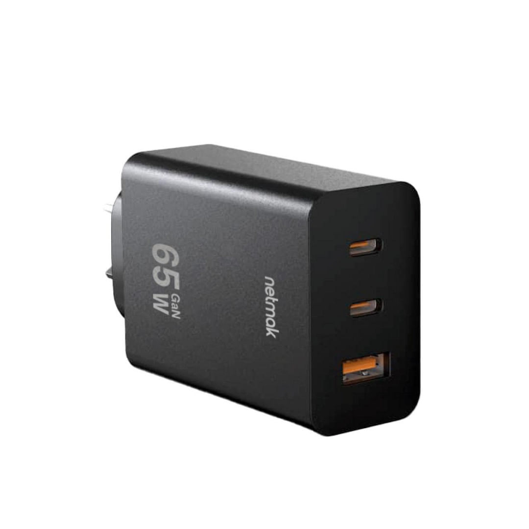 CARGADOR CELULAR NETMAK 65W CON CABLE
