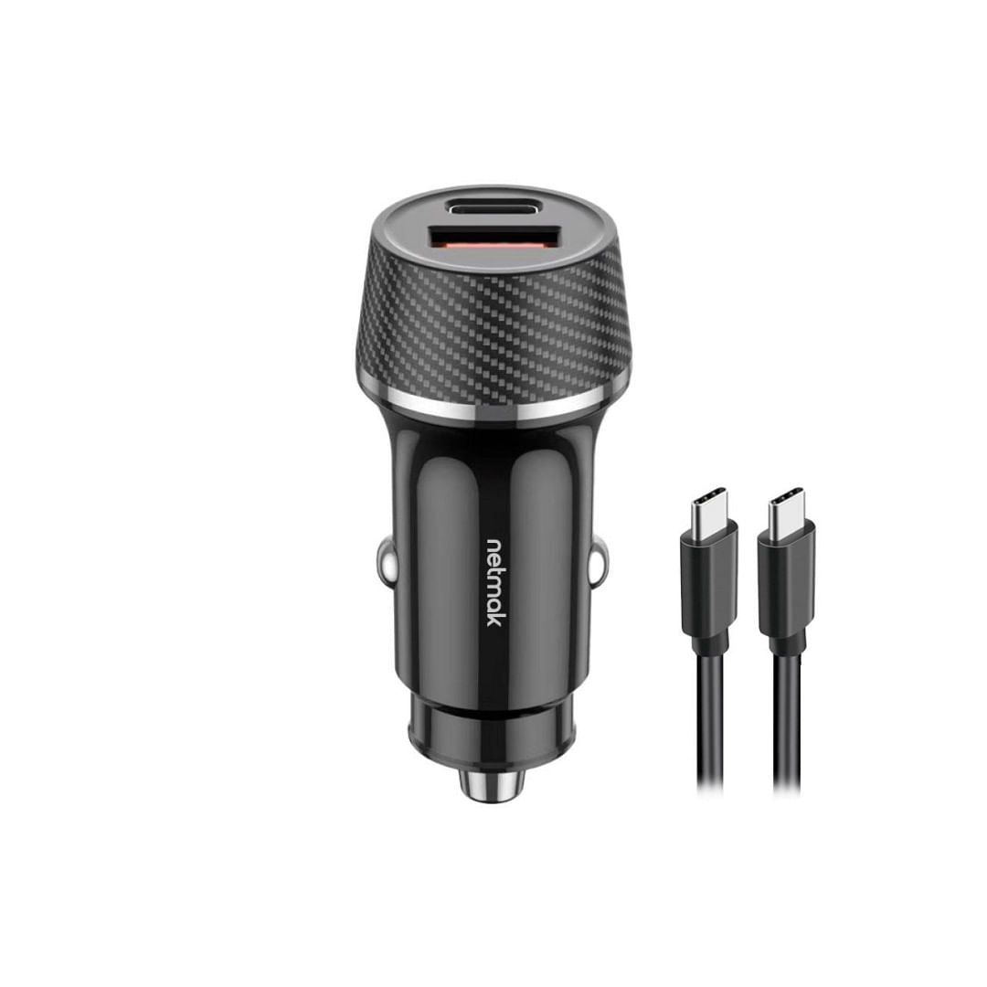 CARGADOR AUTO NETMAK NM-UCC14 48W USB-C USB CON CABLE
