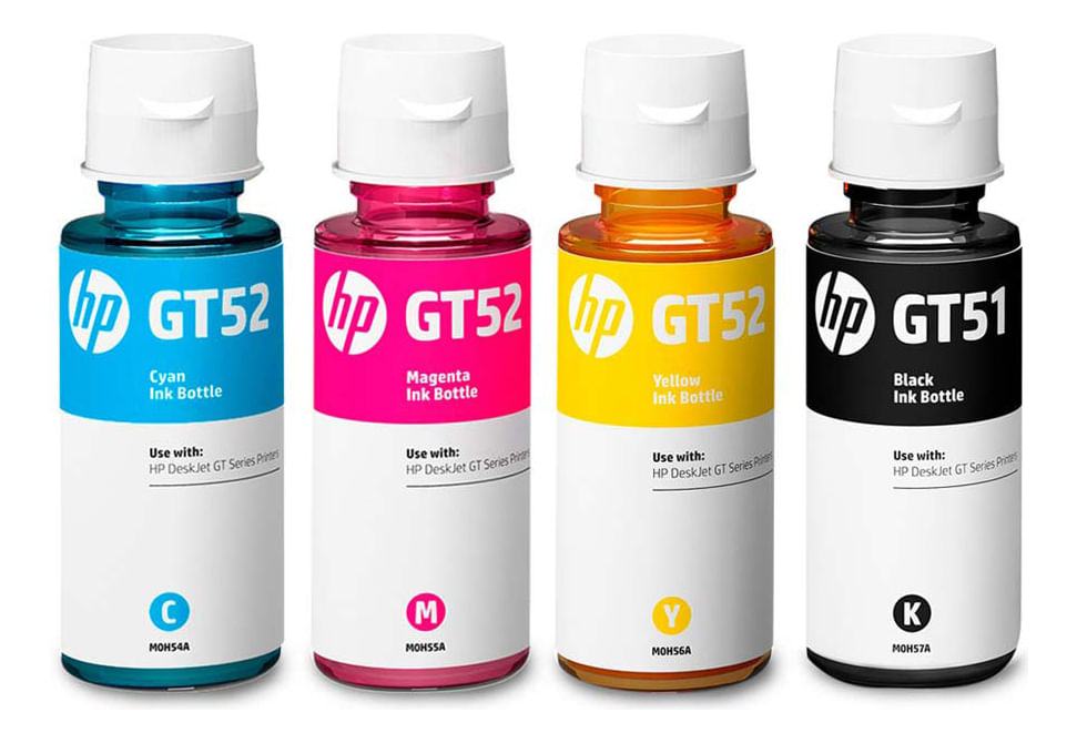 PACK DE TINTAS HP GT53/GT52 9F3N4AL NEGRO CYAN MAGENTA AMARILLO