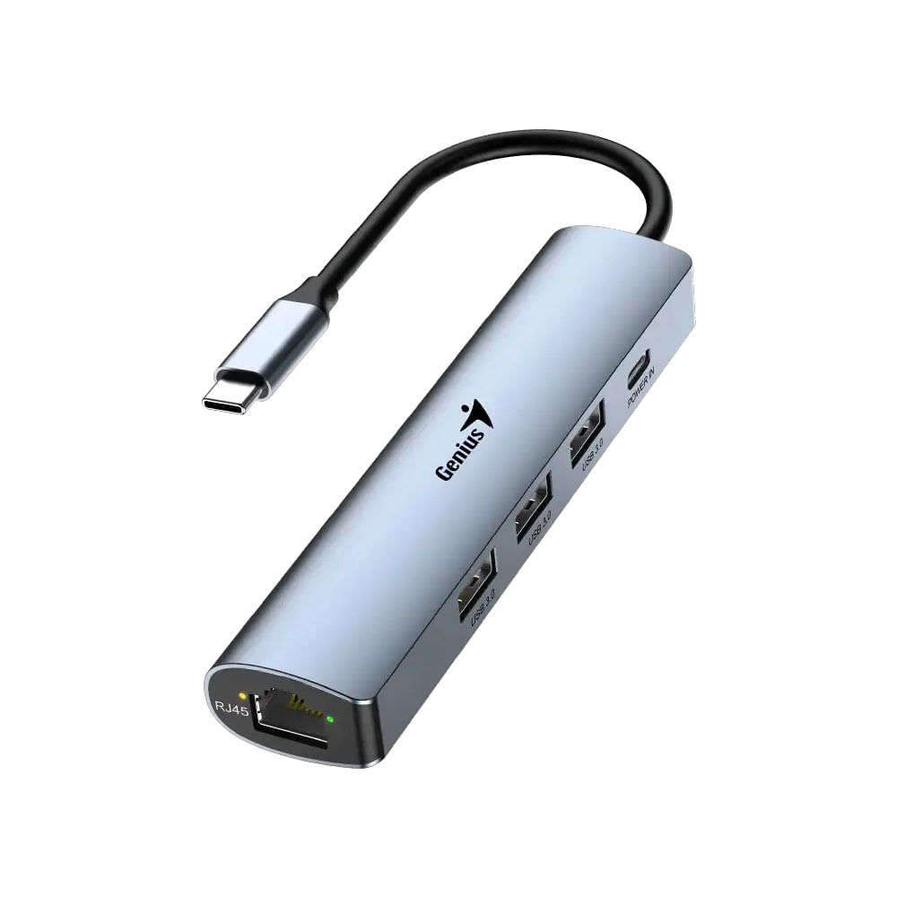 HUB USB GENIUS UH-545 USB-C A RJ45