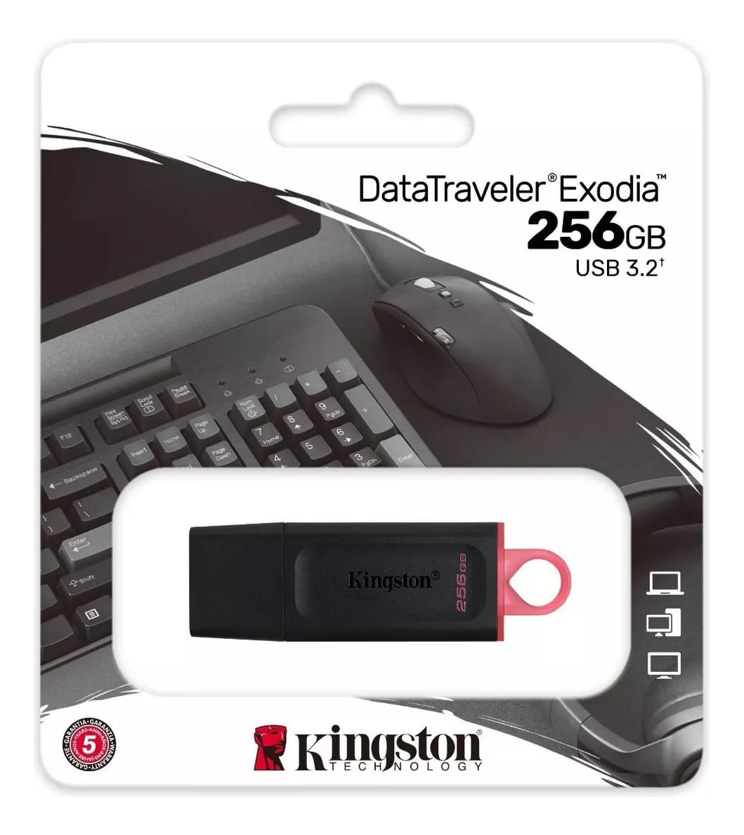 PENDRIVE KINGSTON EXODIA DTX MEMORIA USB 3.2 DE ALTA VELOCIDAD KINGSTON DATATRAVELER DTX/256GB