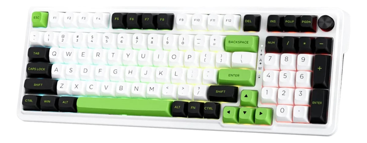 TECLADO REDRAGON EISA K686WGB MECÁNICO WIRELESS RGB BLANCO
