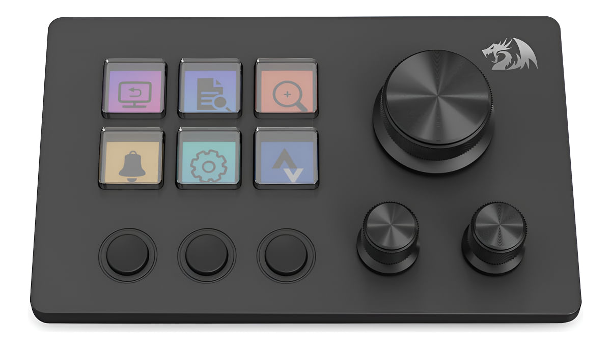 STREAM DECK REDRAGON SKYRIDER SS-551 CON 6 BOTONES LCD Y 3 DIALES