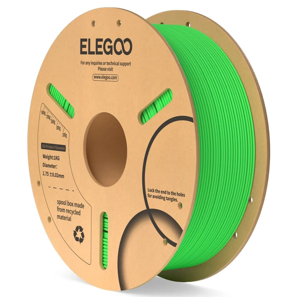 FILAMENTO ELEGOO PLA VERDE CLARO 1.75MM 1KG