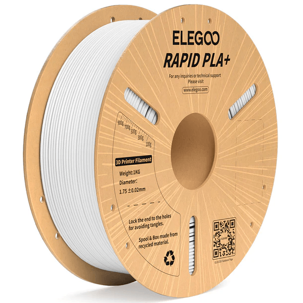 FILAMENTO ELEGOO PLA+ RÁPIDO 1.75MM 1KG BLANCO
