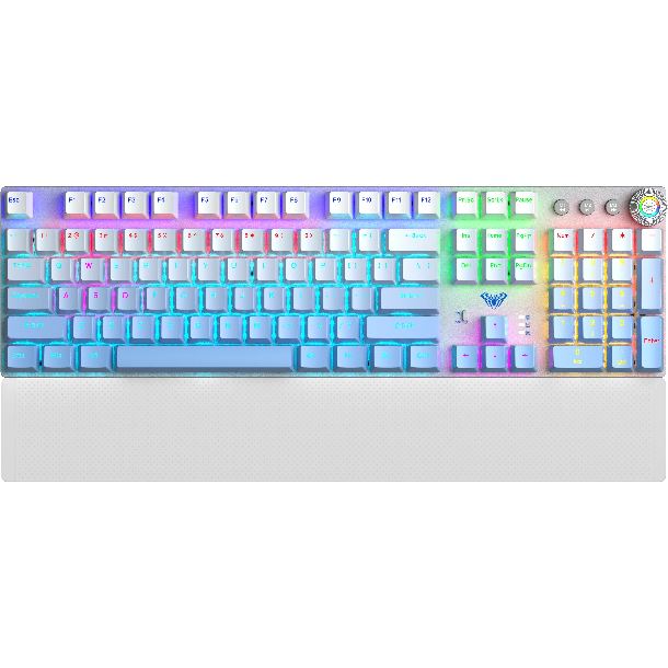 TECLADO AULA F2088AIR WIRELESS RGB AZUL DEGRADÉ