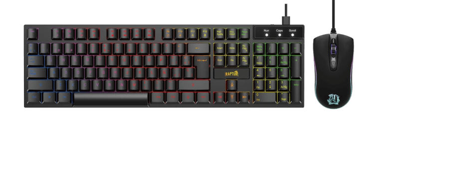 KIT RAPTOR RAP-COM004-WIRED-BK TECLADO Y MOUSE