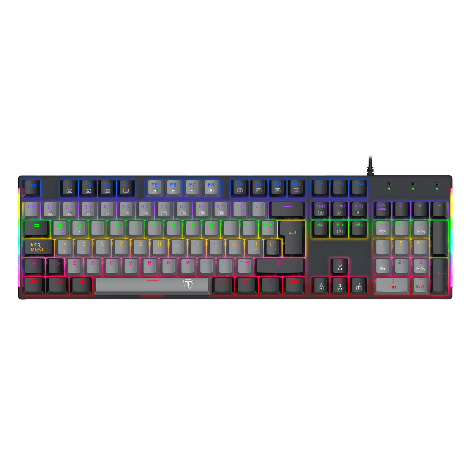 TECLADO T-DAGGER NAXOS T-TGK310GB RAINBOW ESPAÑOL